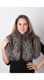 Silver fox fur collar – neck warmer